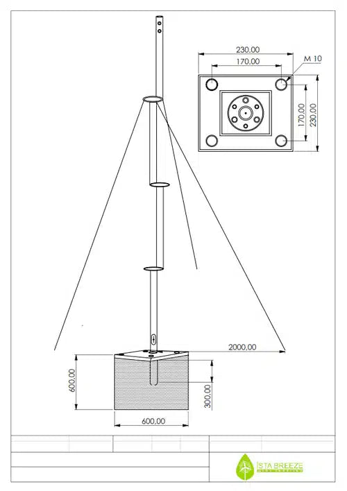 Istabreeze AirSpeed 500 12V Vėjo jėgainės rinkinys