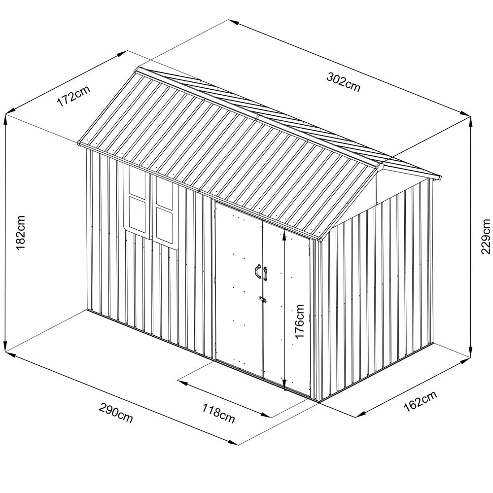 Sodo namelis HECHT 6X10 NORD, 1720x2220 mm