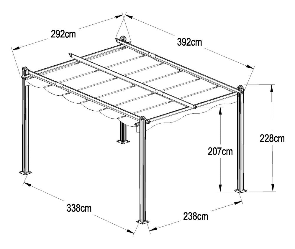 Pergola HECHT PERGOLA 4x3, 4 x 3 m