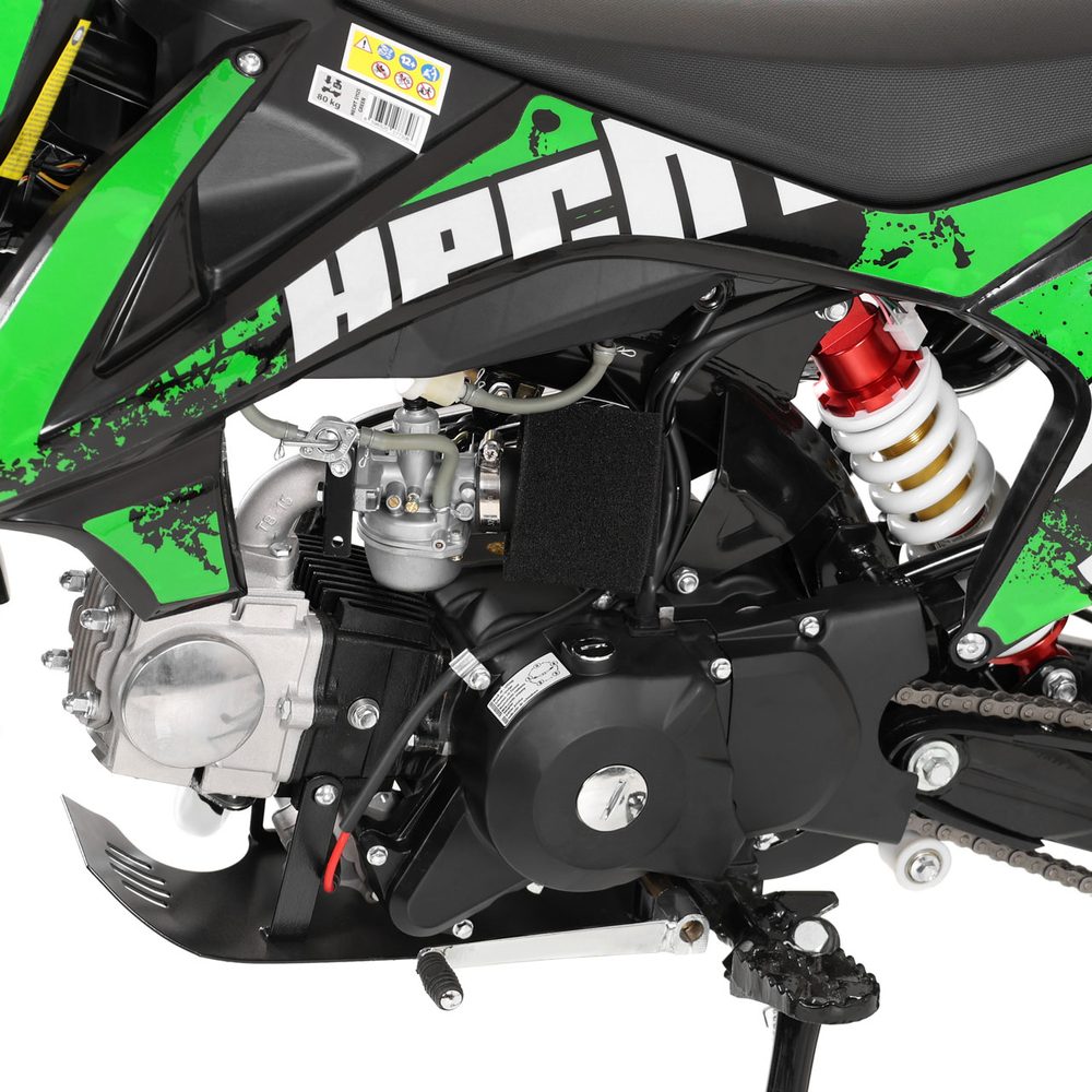 Benzininis krosinis motociklas HECHT 51125 GREEN, 125 cm³