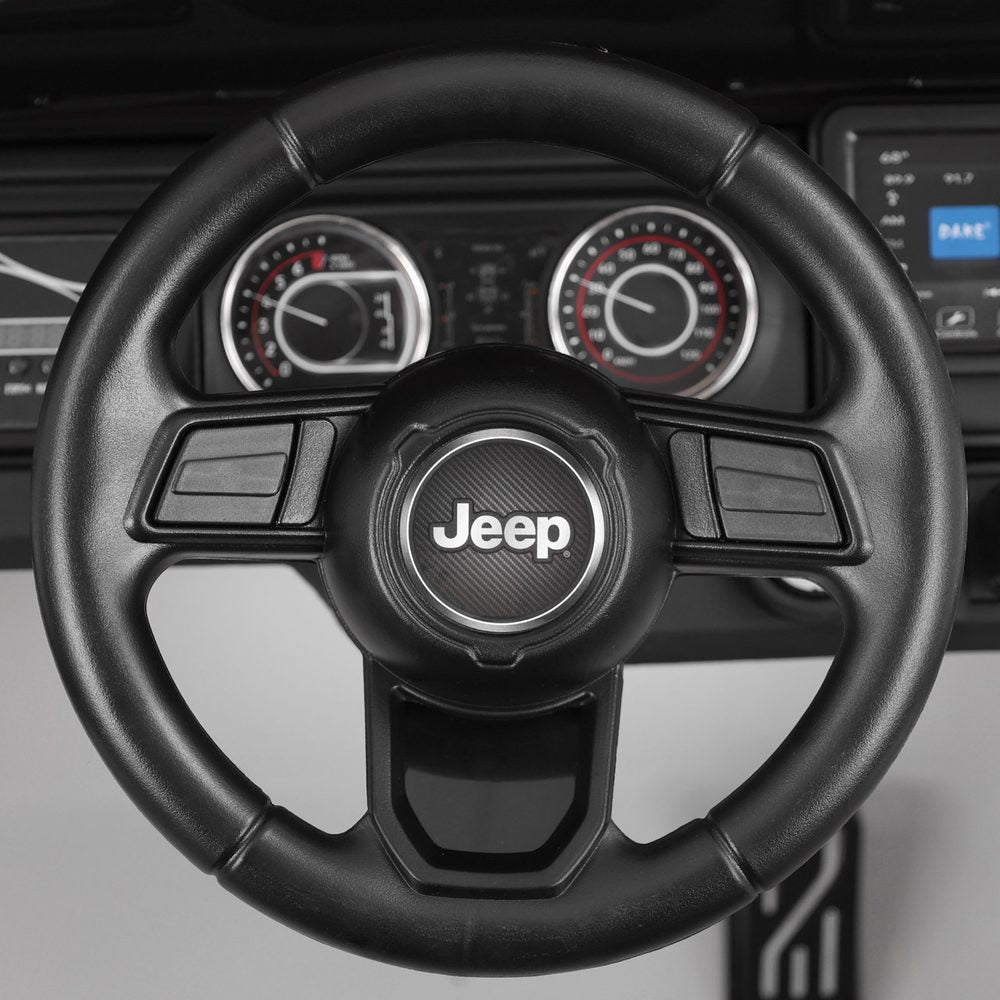Vaikiškas elektromobilis Jeep Wrangler Rubicon, Baltas