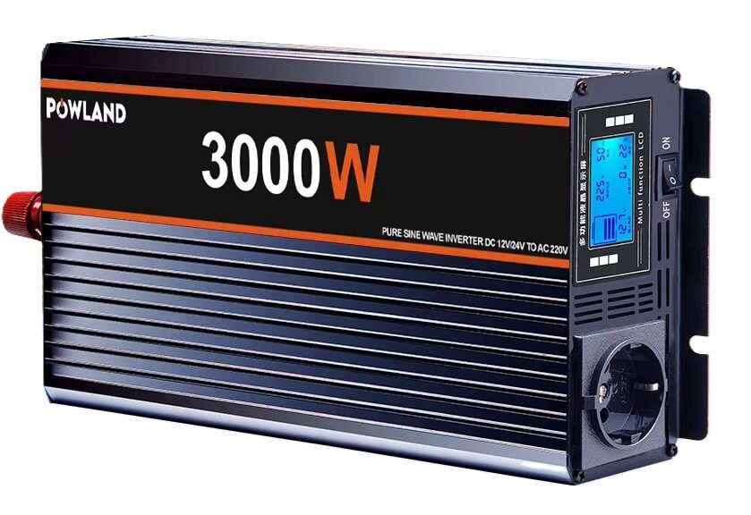 Švaraus sinuso inverteris Powland 12V - 220V 3000W