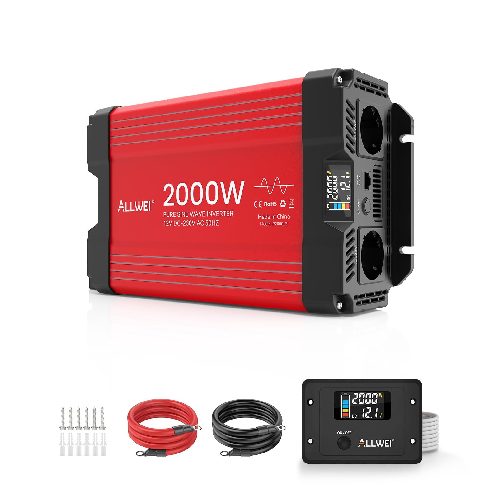 ALLWEI Švaraus Sinuso Inverteriai 12V → 230V