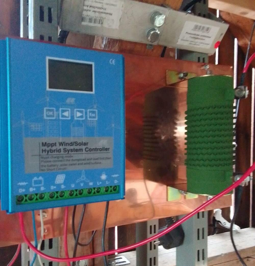 KX-ENERGIE hibridinis vėjo ir saulės įkrovimo valdiklis (MPPT/PWM) – 2000 W, 12V/24V