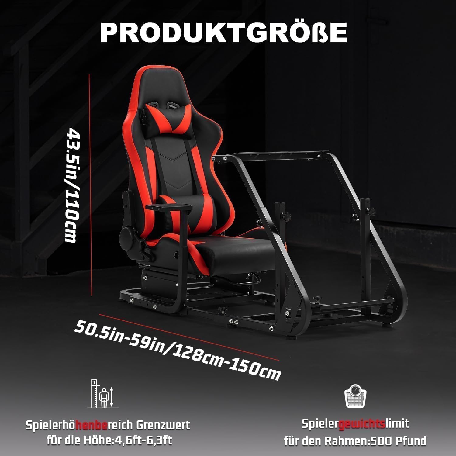 Reguliuojamas Racing Wheel stovas Logitech, Fanatec, Thrustmaster, PS4