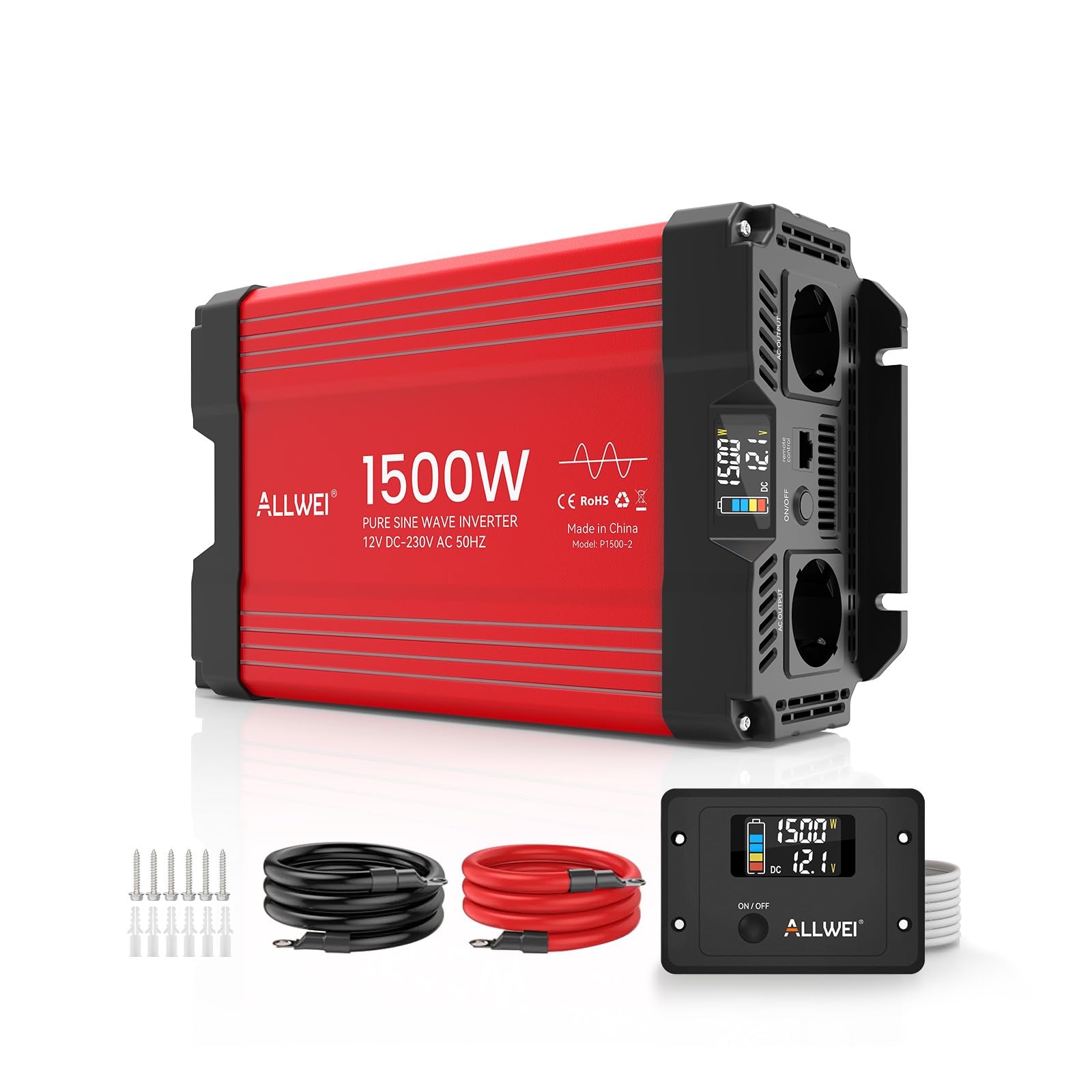 ALLWEI Švaraus Sinuso Inverteriai 12V → 230V