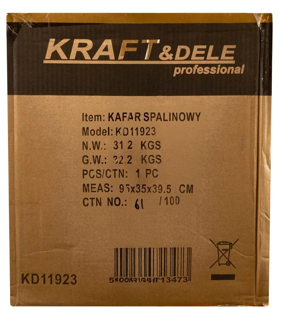 Dvitaktis, benzininis greito polių kalimo įrenginys Kraft & Dele KD11923, 49/69/100 mm stulpams, 50J, 1,9 kW, 2850 dūžių per minutę