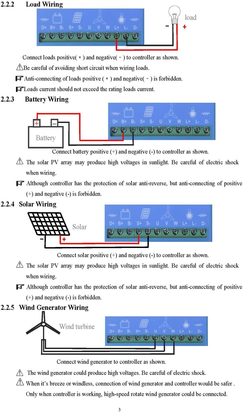 KX-ENERGIE hibridinis vėjo ir saulės įkrovimo valdiklis (MPPT/PWM) – 2000 W, 12V/24V