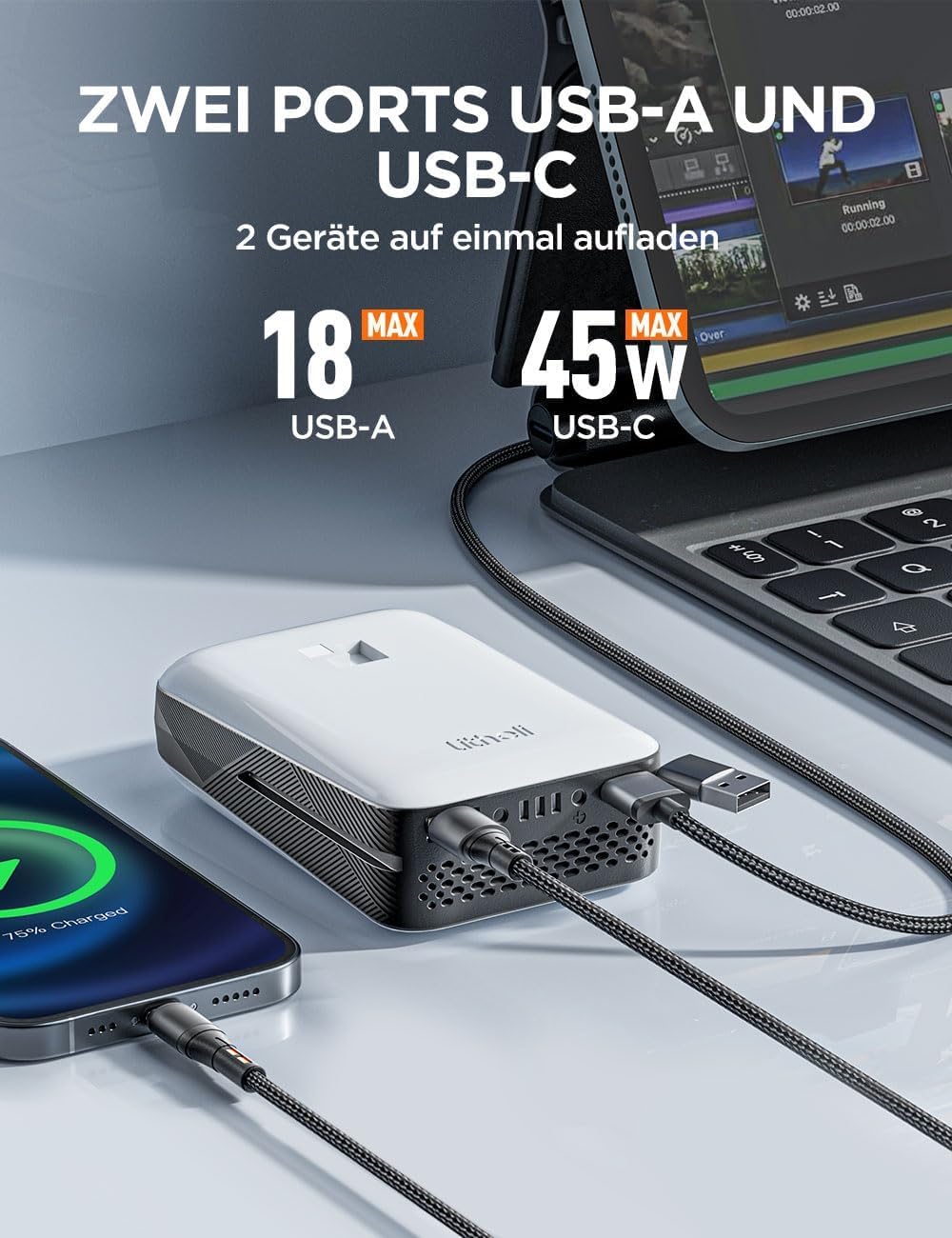 LiTHELi W1 Pro elektrinis sulankstomas vežimėlis 200L