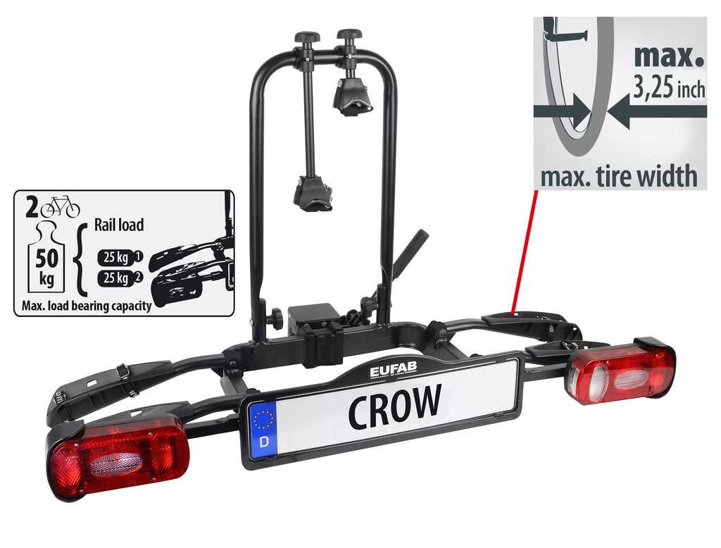 Dviračių laikikliai ant kablio EUFAB CROW
