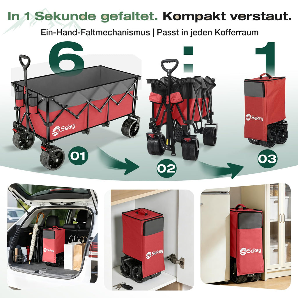 Sekey sulankstomi transportavimo vežimėliai