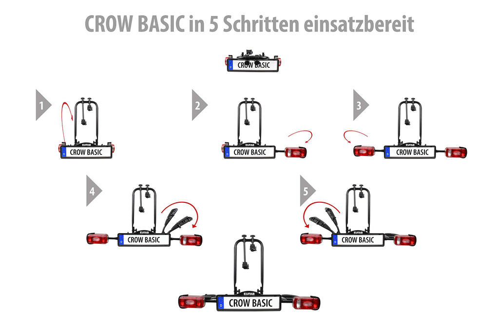 Dviračių laikikliai ant kablio EUFAB CROW