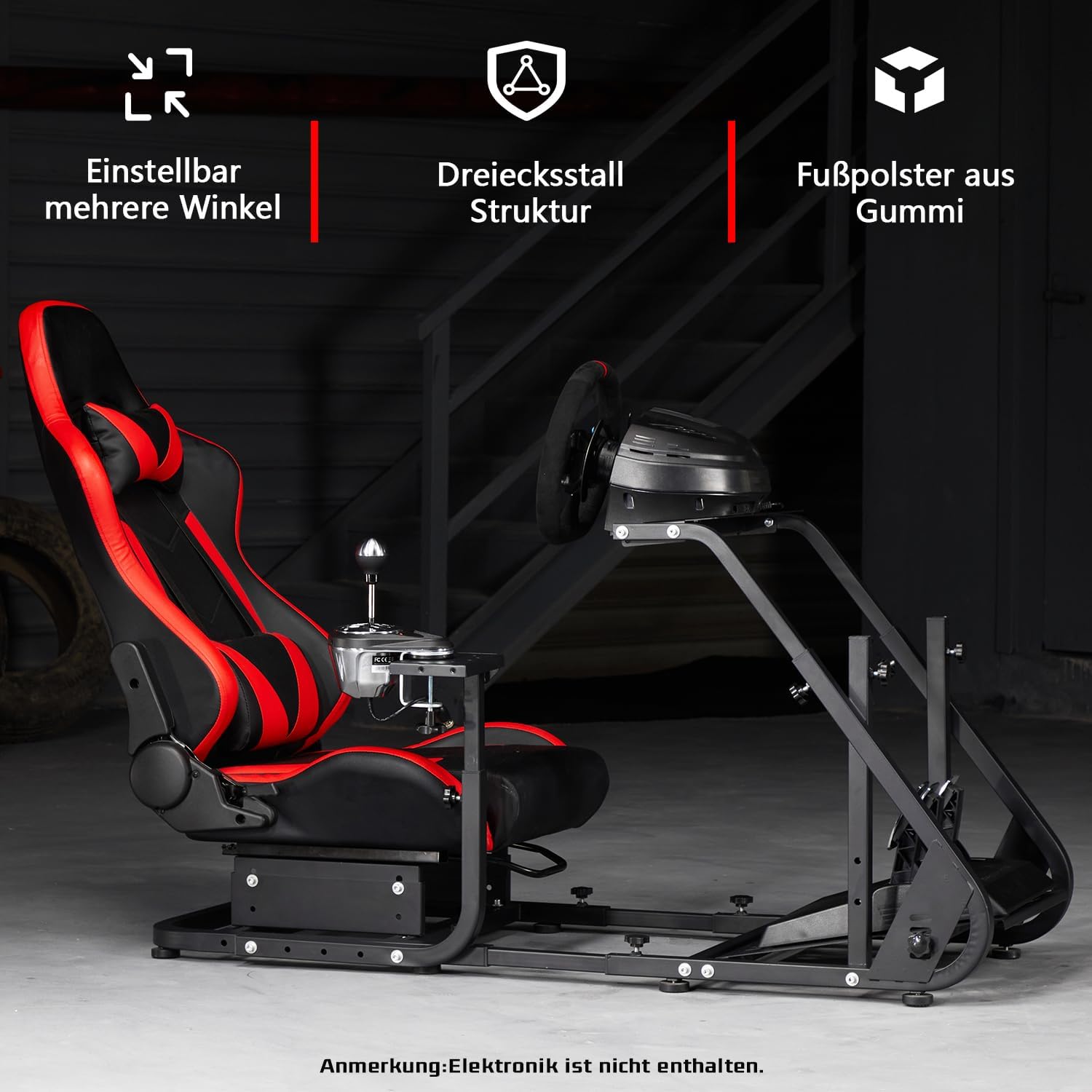 Reguliuojamas Racing Wheel stovas Logitech, Fanatec, Thrustmaster, PS4