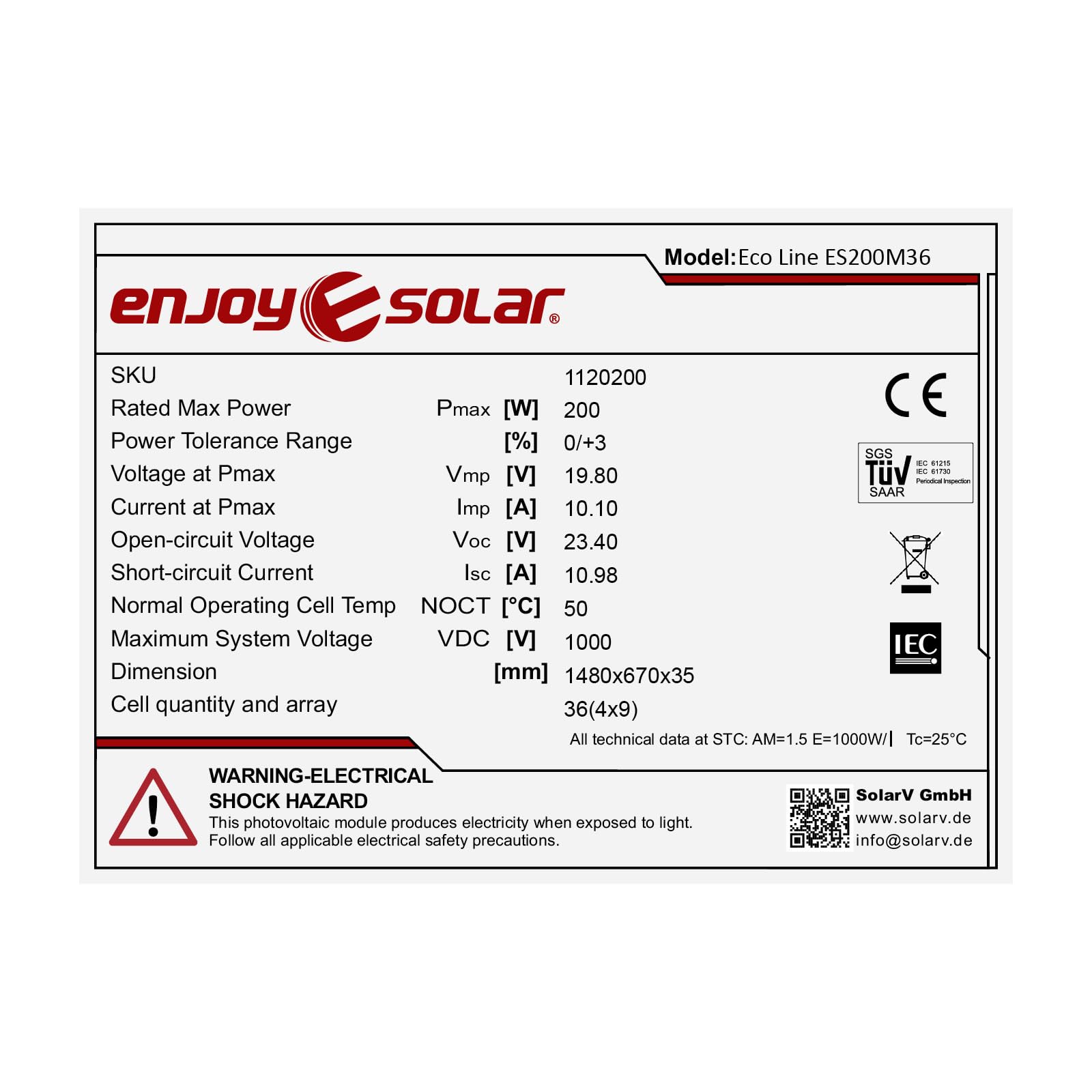 Enjoy solar® Saulės panelės 12V