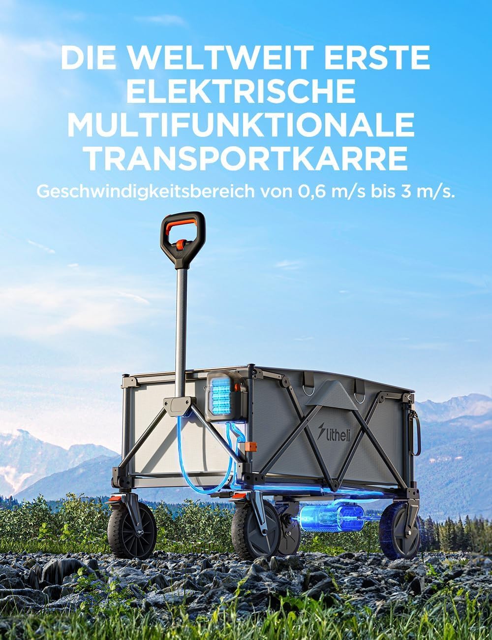 LiTHELi W1 Pro elektrinis sulankstomas vežimėlis 200L