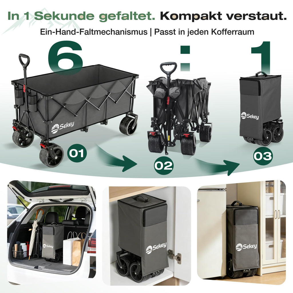 Sekey sulankstomi transportavimo vežimėliai