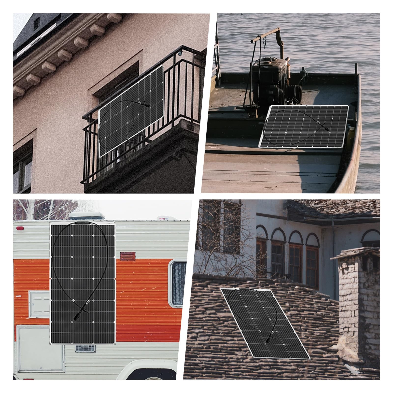 100 W 18 V lanksti monokristalinė saulės panelė – lankstus saulės modulis 12 V akumuliatoriams