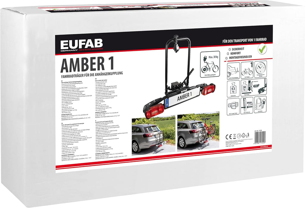 EUFAB AMBER 1 dviračio laikiklis, tinkamas elektriniams dviračiams