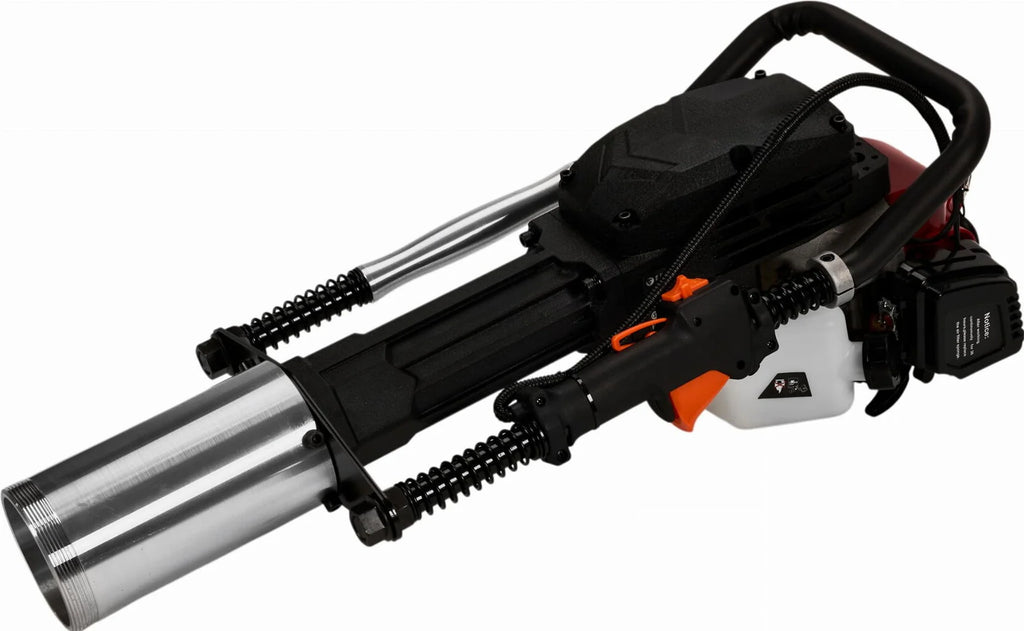 Dvitaktis, benzininis greito polių kalimo įrenginys Kraft & Dele KD11923, 49/69/100 mm stulpams, 50J, 1,9 kW, 2850 dūžių per minutę
