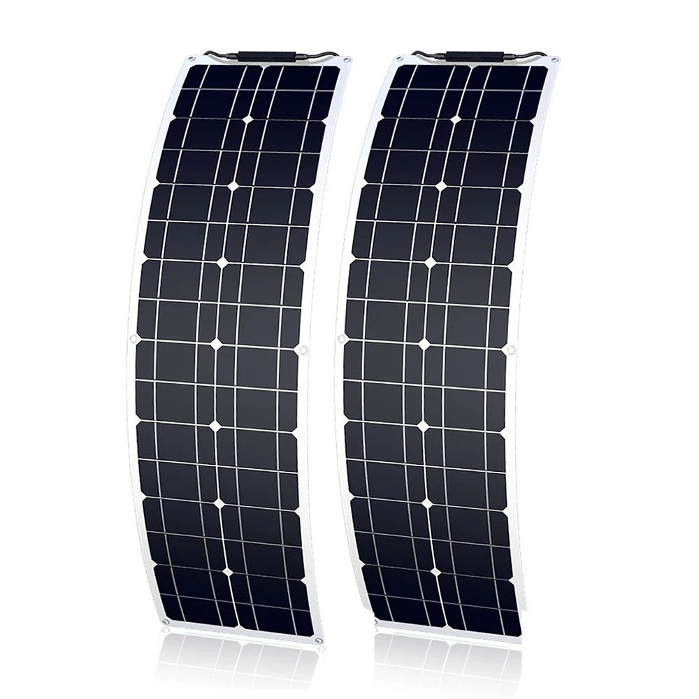 Pusiau lanksčios monokristalinės saulės panelės 100W (2x50W)