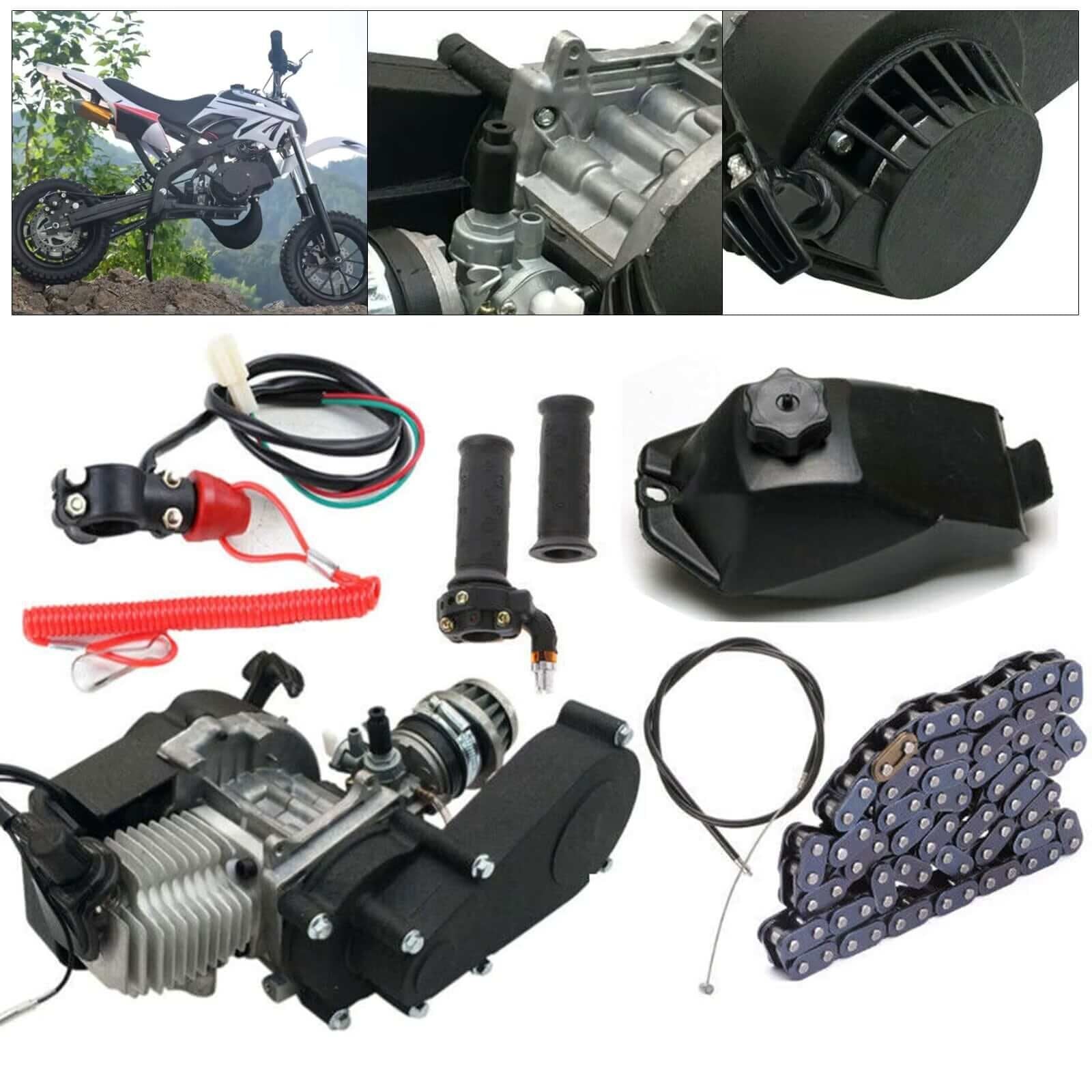 49cc dvitakčio variklio rinkinys motociklui