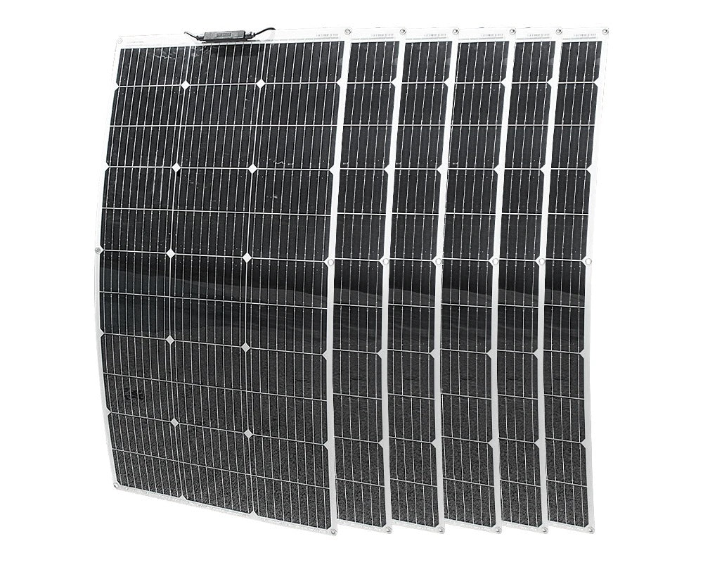 Pusiau lanksčios monokristalinės saulės panelės 600 W (6x100W)