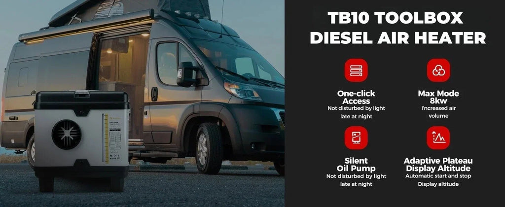 Dyzelinis šildytuvas Sunster, 8kW 12/24/220V su bluetooth