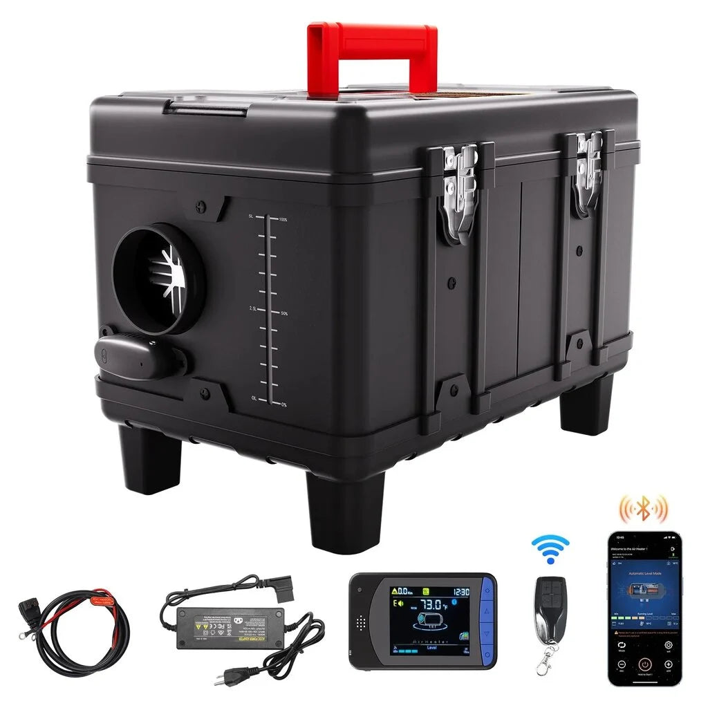 Dyzelinis šildytuvas Vevor 8 kW DC 12 V/24 V su Bluetooth