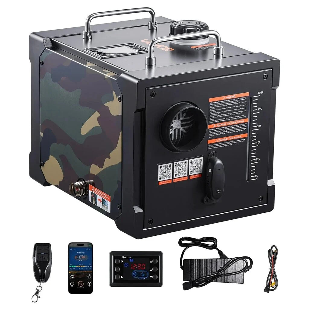 Dyzelinis šildytuvas Vevor 8 kW DC 12 V/24 V su Bluetooth