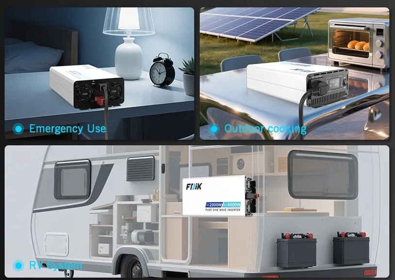 Grynos sinuso bangos inverteris FDIK S3, 4000 W 24V