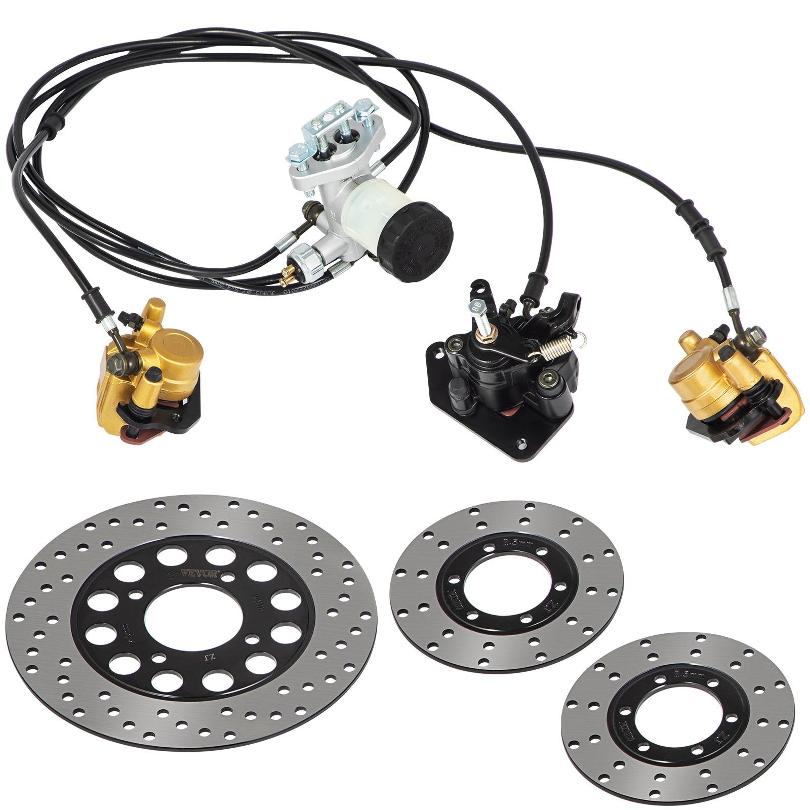 Kartingo stabdžių sistemos komplektas KD150BRKIT, 150cc modeliams