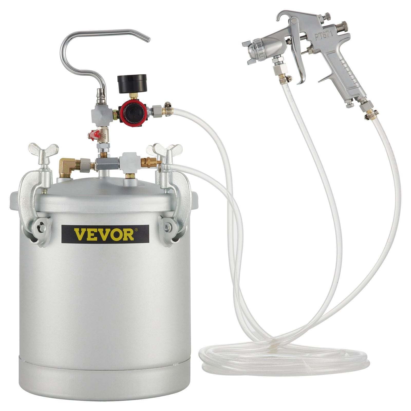 Dažų slėginis bakas VEVOR 10L, 1.5 mm purkštukas