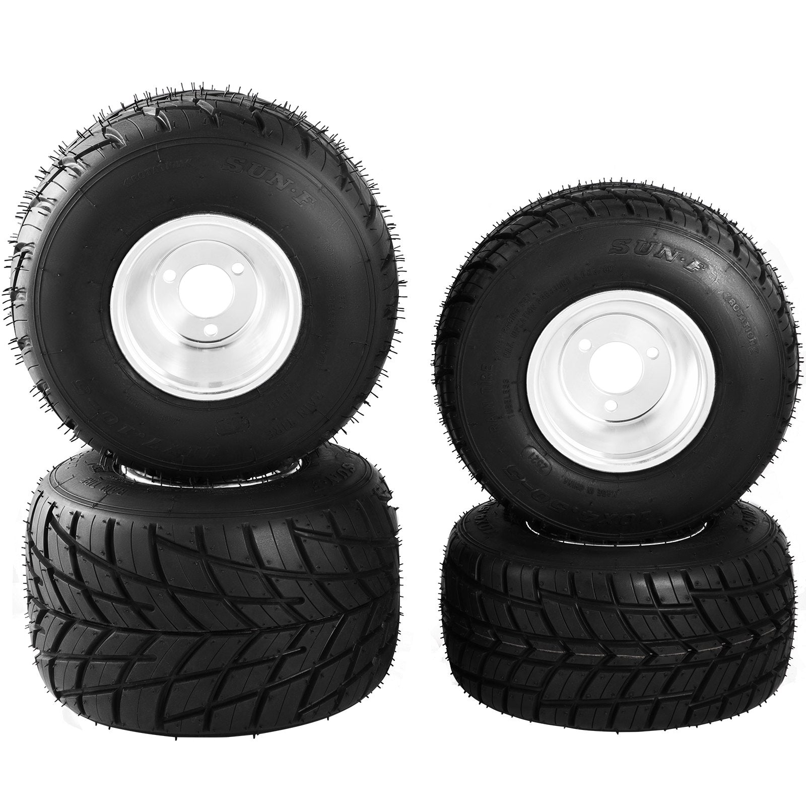 Kartingo ratai VEVOR 10x4.50-5 / 11x6.0-5, 4 vnt. komplektas