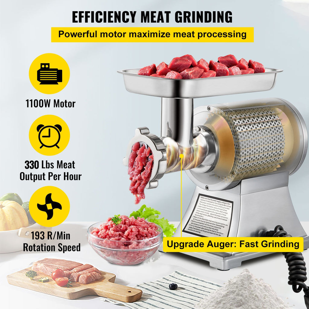 Elektrinė mėsos malimo mašina VEVOR, 1100W