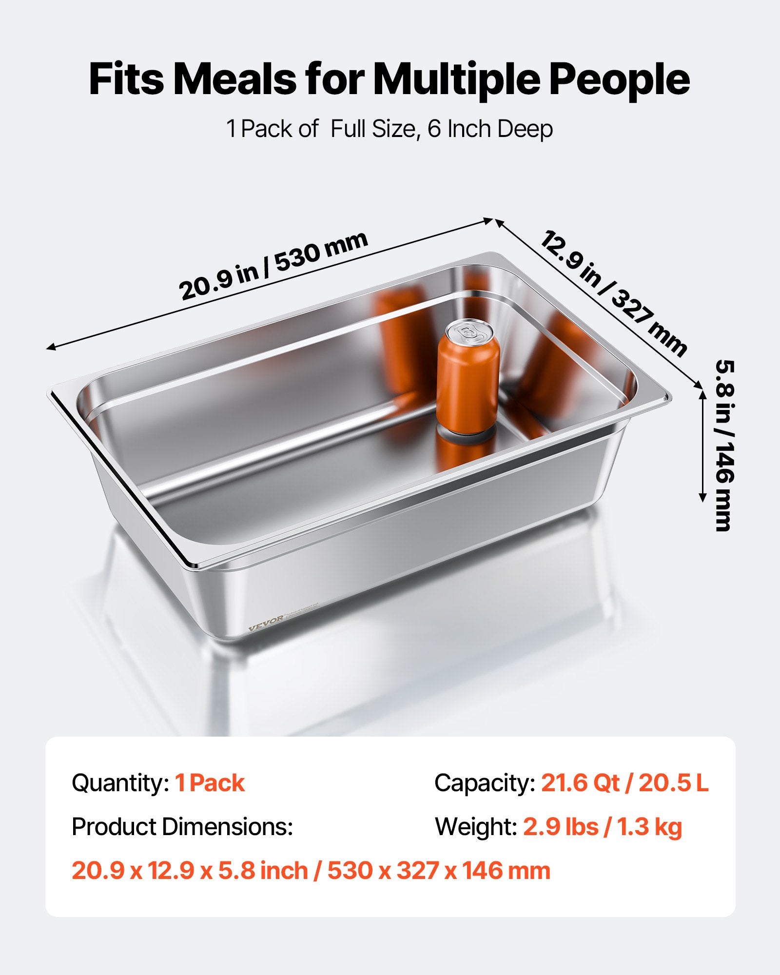 Gastronominis indas VEVOR HZ811-150T, 20,5 l