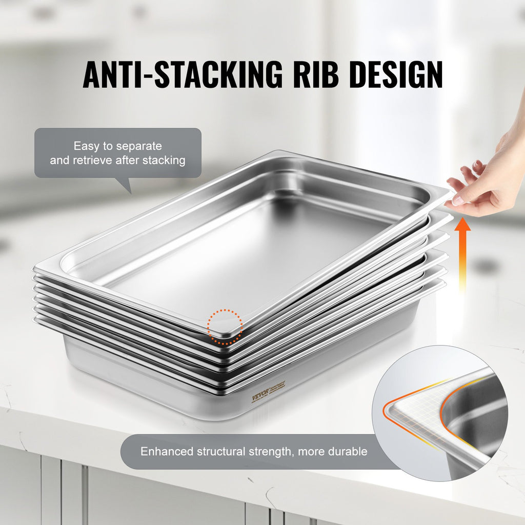 Gastronominiai indai VEVOR UCT8112-6, 6 vnt., 9,25 l