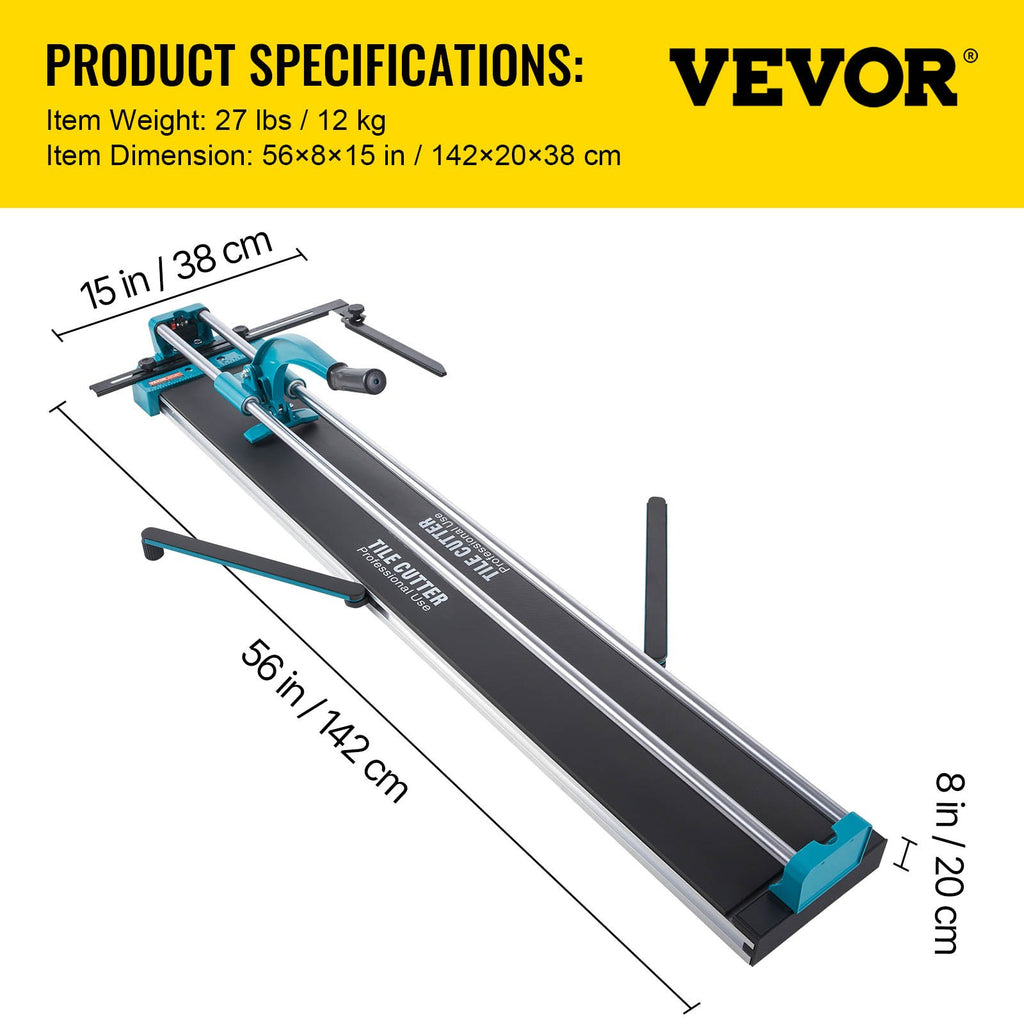 Plytelių pjovimo staklės VEVOR 1200 mm, 1200 mm pjovimo ilgis