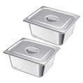 Gastronominiai indai VEVOR HZ812-150T, 1/2 GN, 148 mm gylio, 2 vnt.