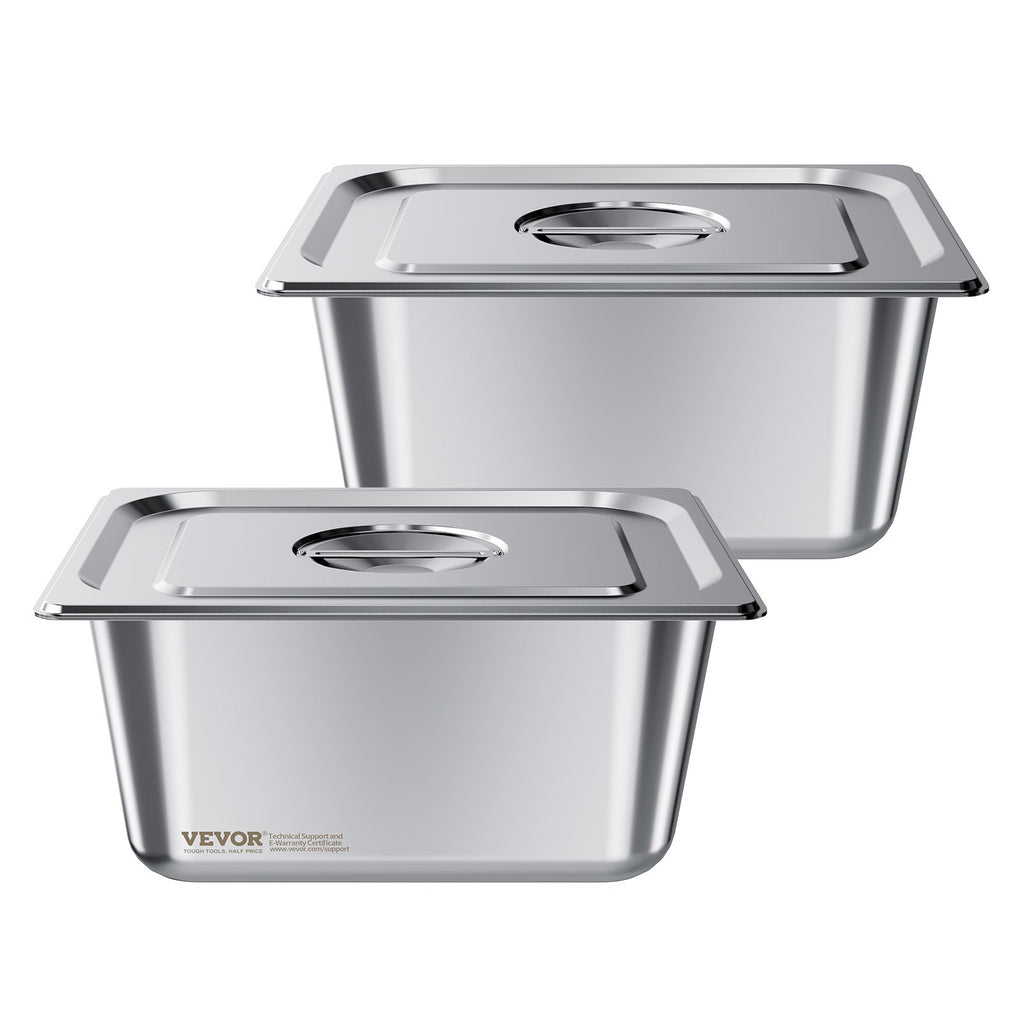 Gastronominiai indai VEVOR HZ812-150T, 1/2 GN, 148 mm gylio, 2 vnt.