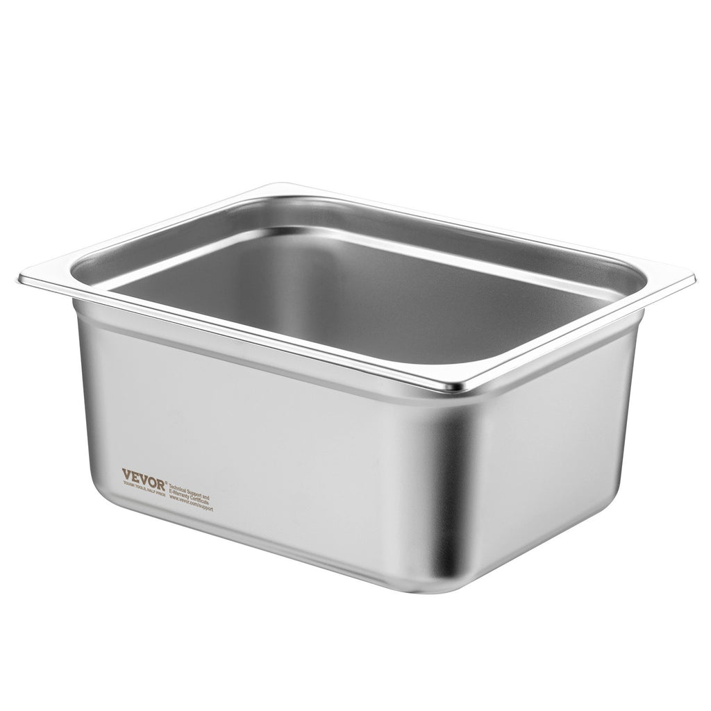 Gastronominiai indai VEVOR UCT8126-6, GN 1/2, 150 mm gylio, 6 vnt.