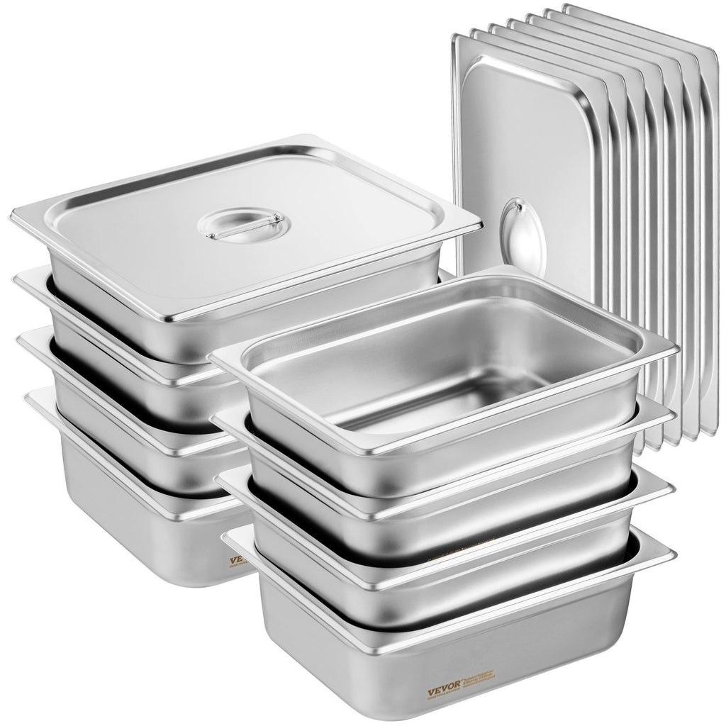 Gastronominiai indai VEVOR UCT8124L-8, 8 vnt. rinkinys
