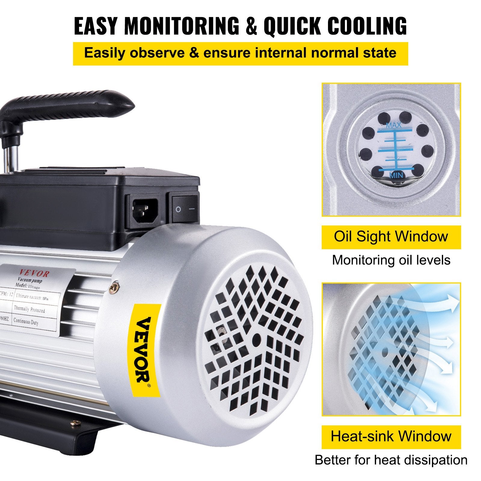 Vakuuminis siurblys VEVOR RS-6, 340 l/min