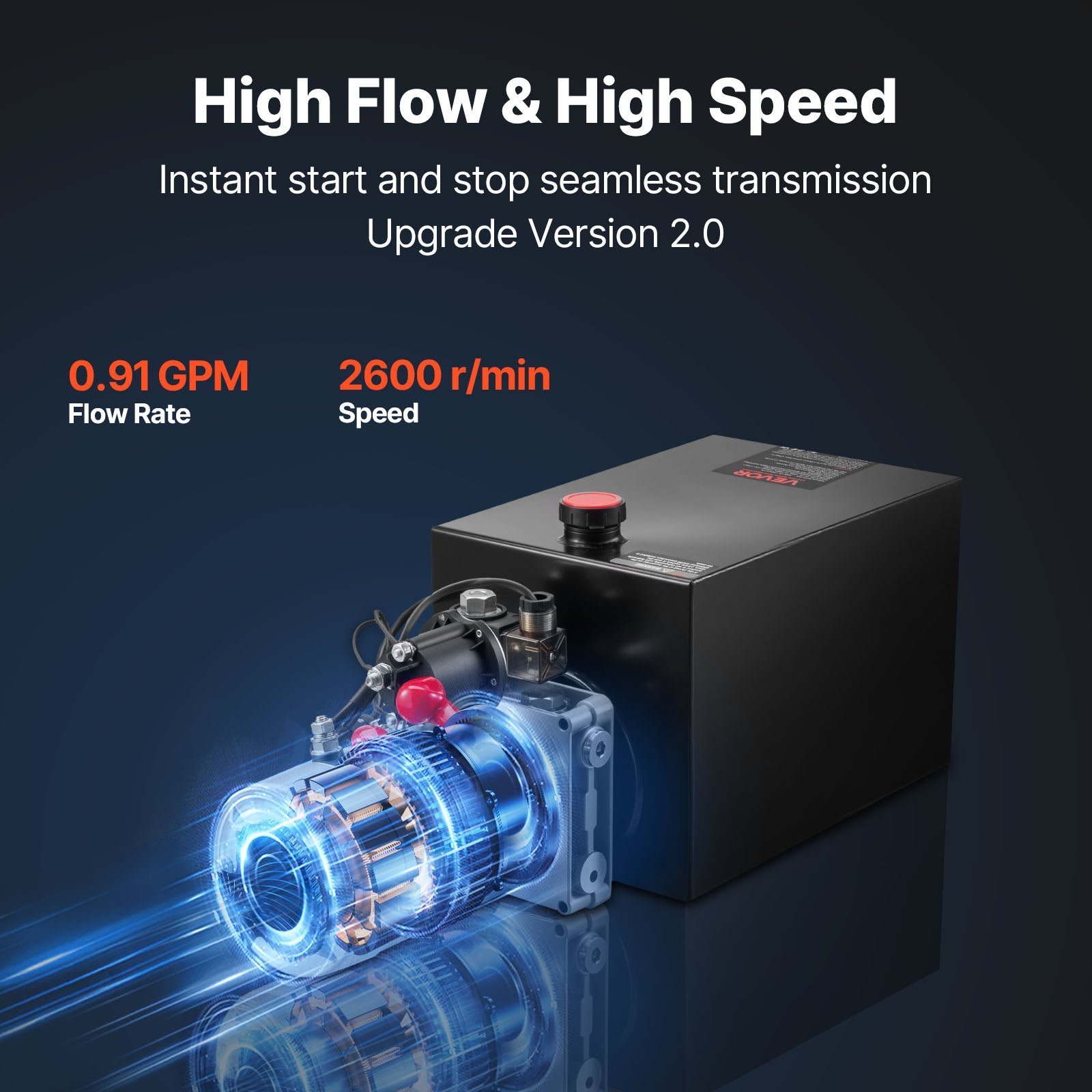 Hidraulinė stotelė VEVOR TDDC12V-1.6KW-D-15L, 15 l talpa
