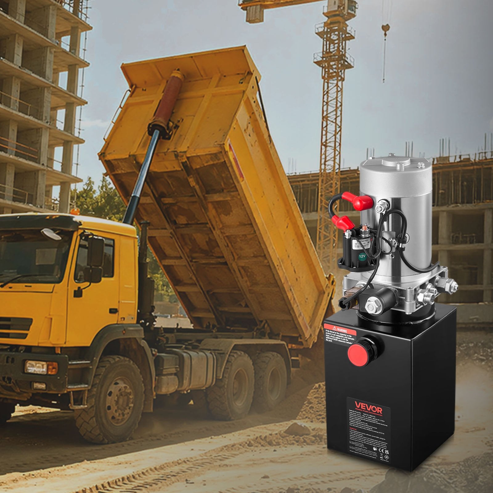 Hidraulinė stotelė VEVOR TDDC12V-1.6KW-D-6L, 6 l talpa