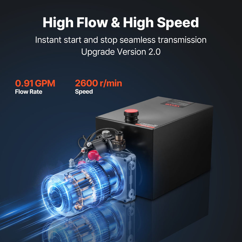 Hidraulinė stotelė VEVOR TDDC12V-1.6KW-D-10L, 10 l