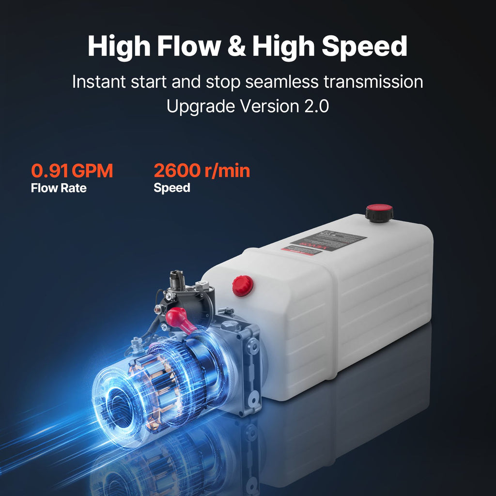 Hidraulinė stotelė VEVOR TDDC12V-1.6KW-D-8L, 8 l