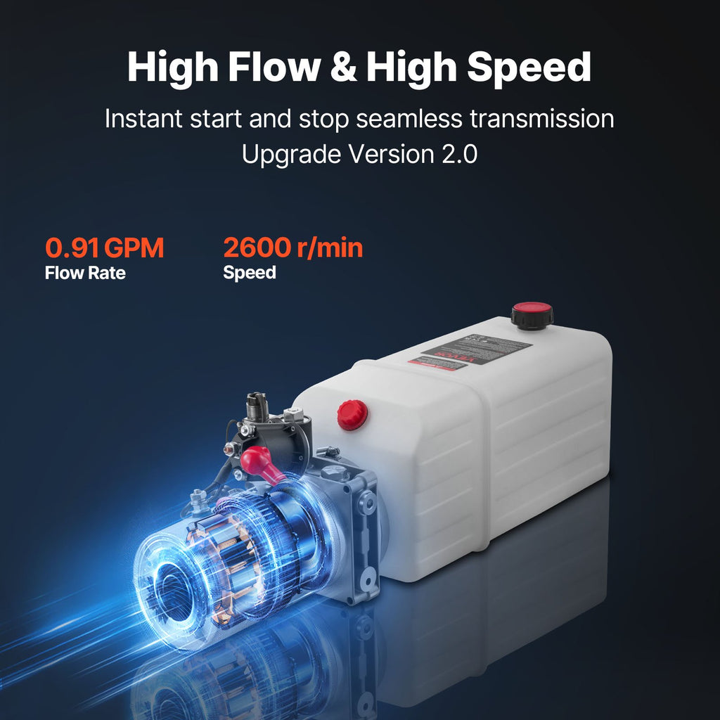 Hidraulinė stotelė VEVOR TDDC12V-1.6KW-D-6L, 12V 1.6kW