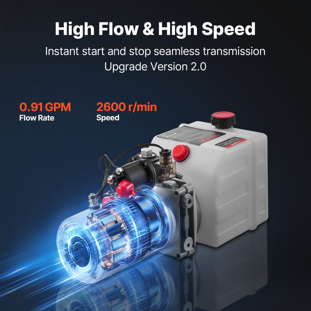 Hidraulinė stotelė VEVOR TDDC12V-1.6KW-D-4L, 4 L