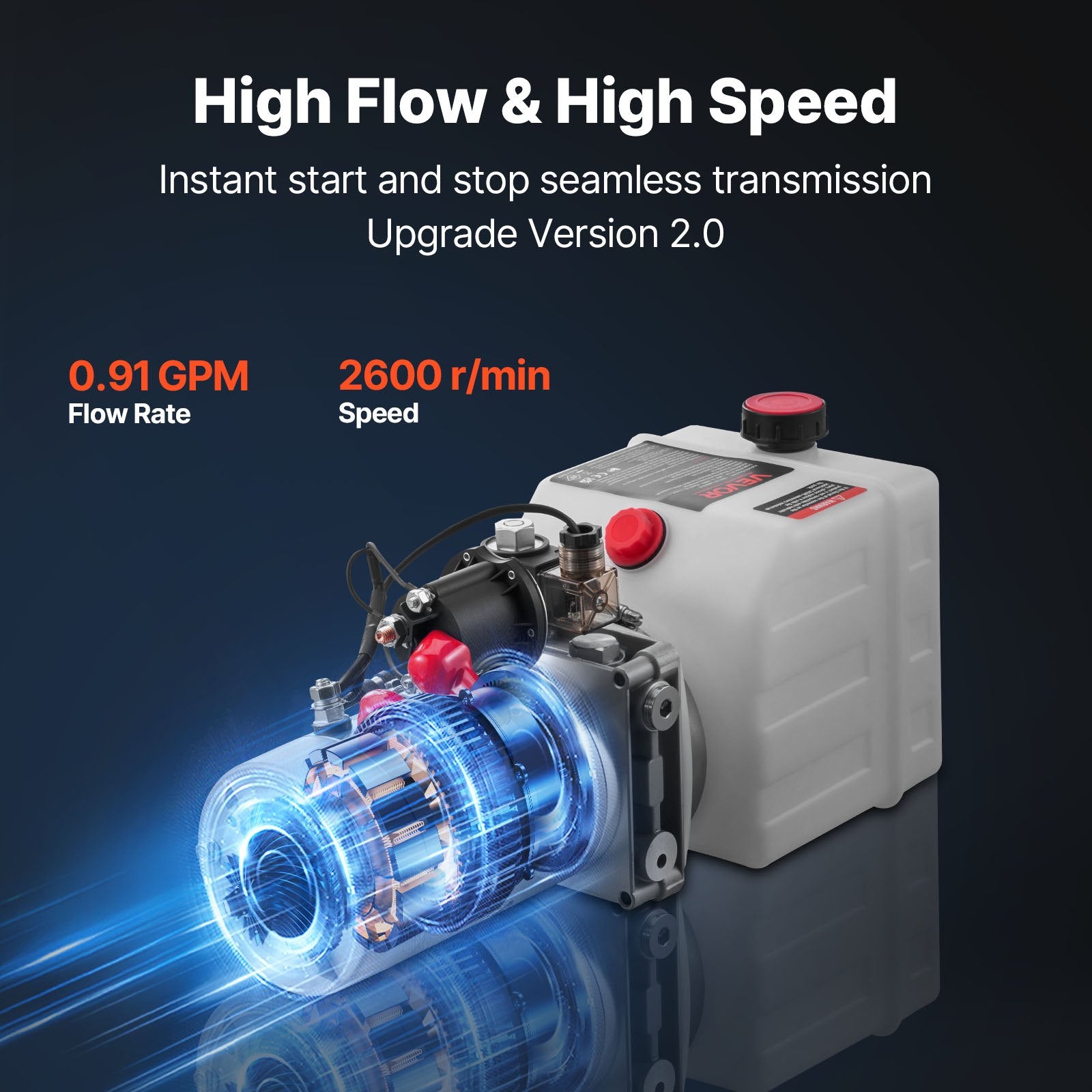 Hidraulinė stotelė VEVOR TDDC12V-1.6KW-D-4L, 4 L