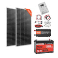 Saulės elektrinės rinkinys VEVOR 400W 12V, 100Ah LiFePO₄ akumuliatorius